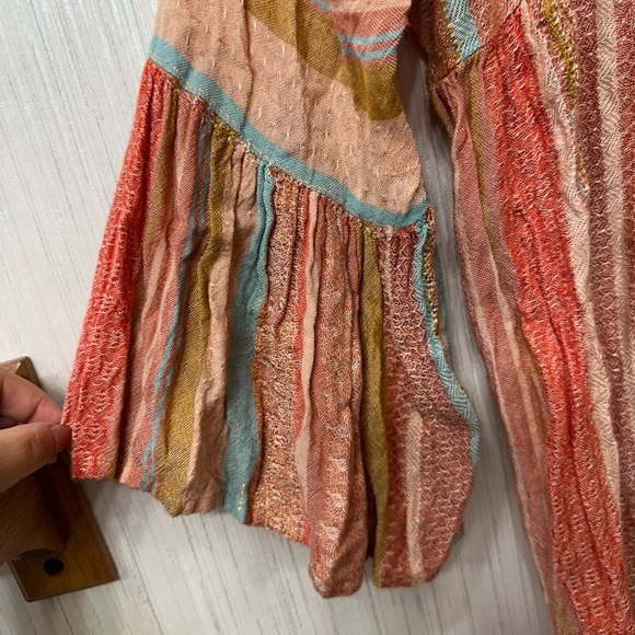 En Creme Striped Multicolor Women's Top size S - Picture 5 of 7